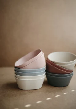 Mushie Square Dinnerware Bowls, Set of 2 - Blush