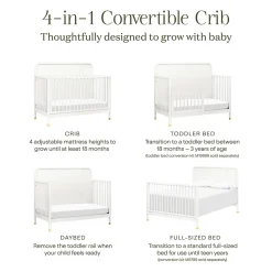 Namesake Brimsley Tambour 4-in-1 Convertible Crib - Warm White