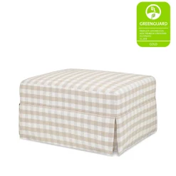 Namesake Crawford Gliding Ottoman - Tan Gingham