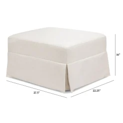 Namesake Crawford Gliding Ottoman - Performance Cream Eco-Weave