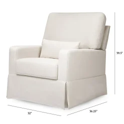 Namesake Crawford Pillowback Comfort Swivel Glider - Performance Cream Eco-Weave
