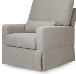 Namesake Crawford Pillowback Comfort Swivel Glider - Performance Grey Eco-Weave