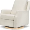 Namesake Crewe Swivel Glider Recliner - Ivory Boucle w/Light Wood Base