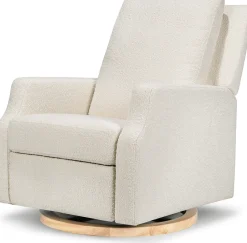 Namesake Crewe Swivel Glider Recliner - Ivory Boucle w/Light Wood Base