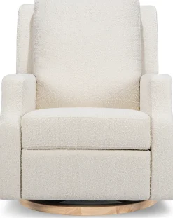 Namesake Crewe Swivel Glider Recliner - Ivory Boucle w/Light Wood Base