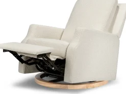 Namesake Crewe Swivel Glider Recliner - Ivory Boucle w/Light Wood Base