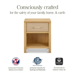 Namesake Eloise Assembled Nightstand - Honey and Performance Sand Eco-Weave