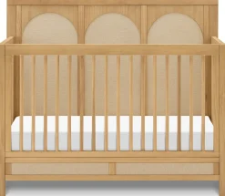 Namesake Eloise 4-in-1 Convertible Crib - Honey and Performance Sand Eco-Weave