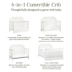 Namesake Emma Regency 4-in-1 Convertible Crib - Warm White