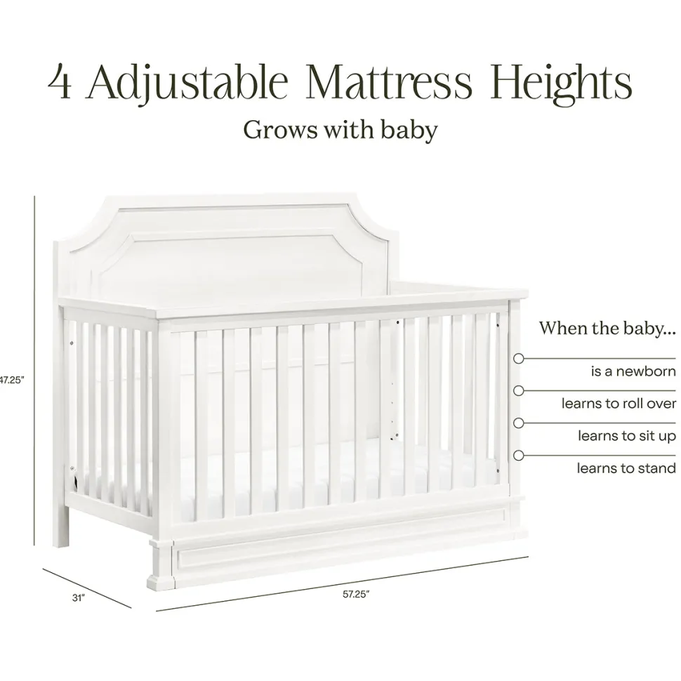 Namesake Emma Regency 4-in-1 Convertible Crib - Warm White