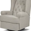 Namesake Harbour Electronic Swivel Glider Recliner w/USB - Performance Grey Eco-Weave