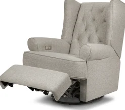 Namesake Harbour Electronic Swivel Glider Recliner w/USB - Performance Grey Eco-Weave