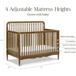 Namesake Liberty 4-in-1 Convertible Spindle Crib - Natural Walnut
