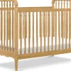 Namesake Liberty 3-in-1 Convertible Spindle Crib w/Toddler Bed Conversion Kit - Honey