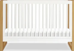Namesake Nantucket 3-in-1 Convertible Crib w/Toddler Bed Conversion Kit - Warm White / Honey