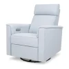 Namesake Willa Plus Electric Glider Recliner w/ Electric Headrest - Performance Blue Chambray Eco-Twill