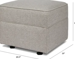 Namesake Willa/Alden Gliding Ottoman - Performance Grey Eco-Weave