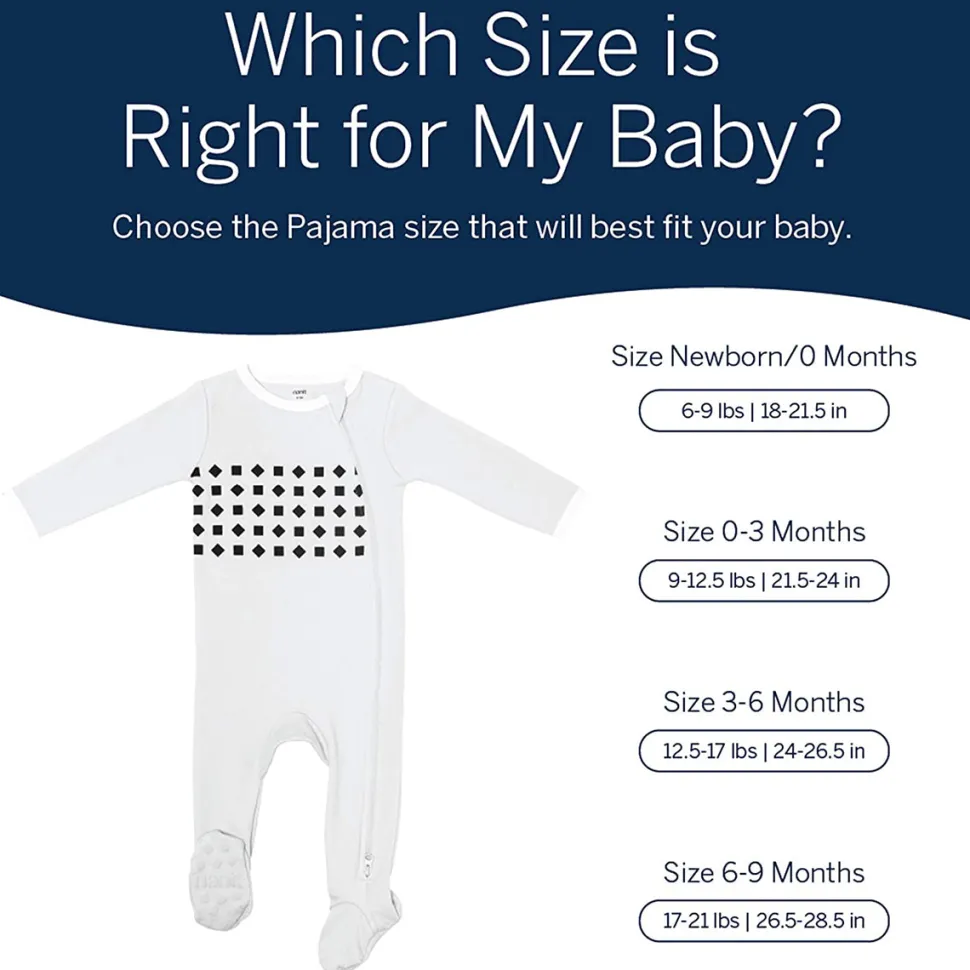 Nanit Breathing Wear Pajamas - 0-3 Months, Pebble Grey