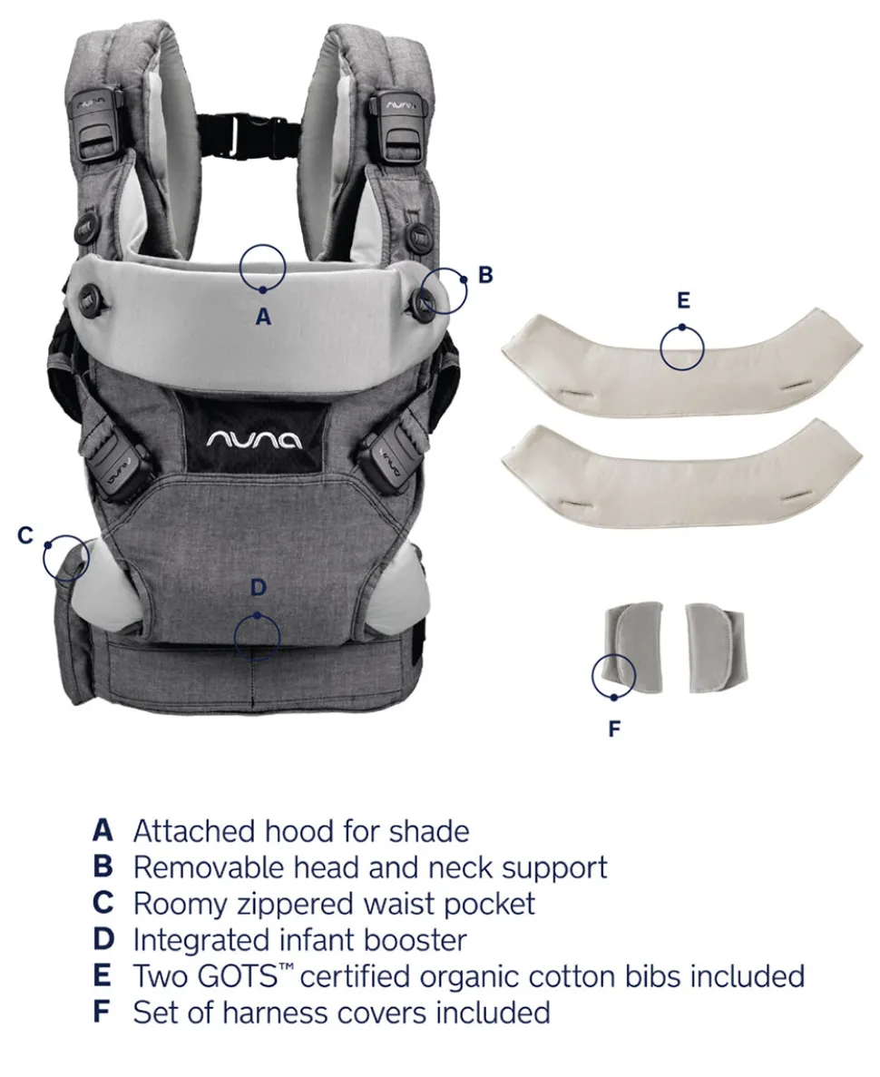 Nuna CUDL 4 in 1 Baby Carrier - Softened Shadow