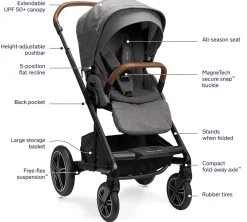 Nuna MIXX next + PIPA urbn Travel System - Granite