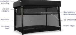 Nuna PAAL Travel Cot + Playard - Caviar
