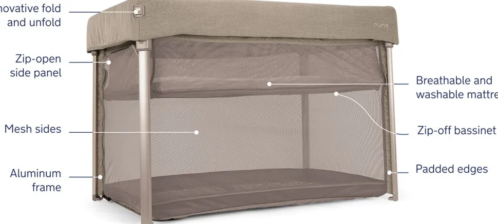 Nuna PAAL Travel Cot + Playard - Cedar
