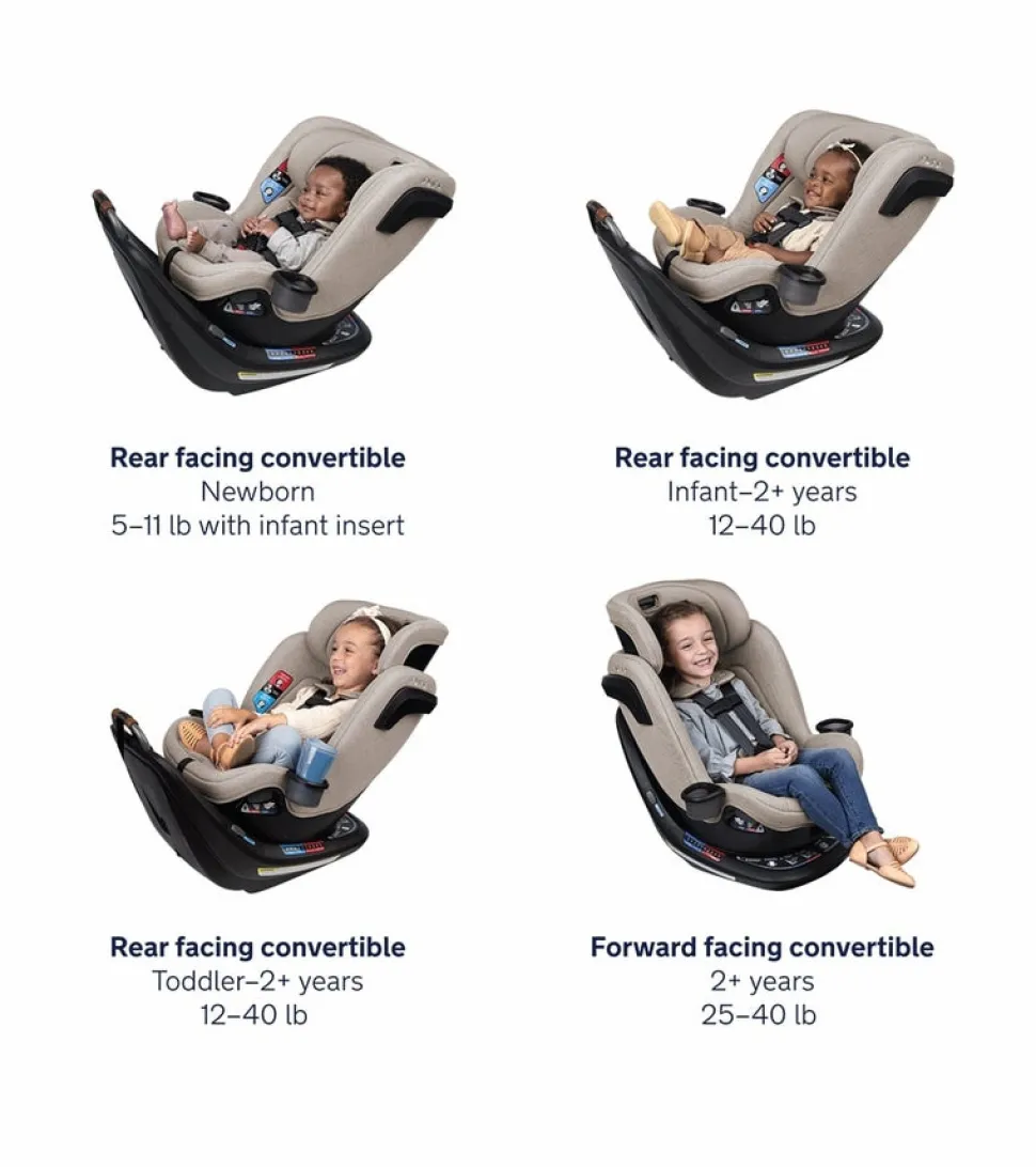 Nuna REVV Rotating Convertible Car Seat - Caviar