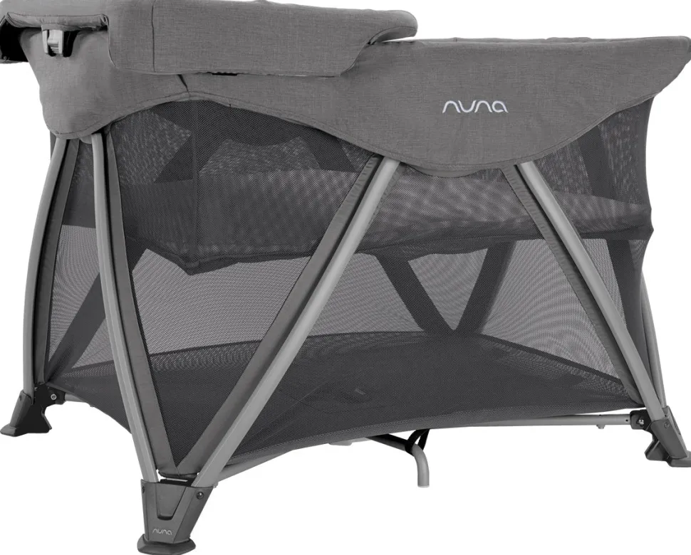 Nuna SENA Aire Playard with Zip-Off Bassinet + Changer (One Box) - Granite