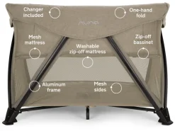 Nuna SENA Aire Playard with Zip-Off Bassinet - Hazelwood