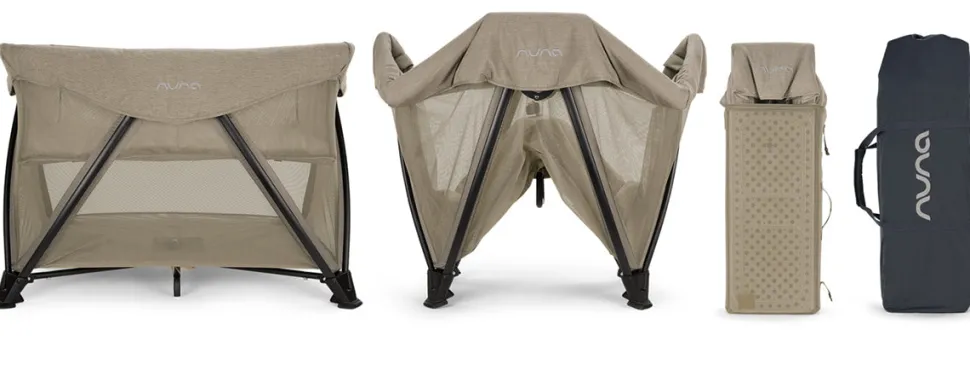 Nuna SENA Aire Playard with Zip-Off Bassinet - Hazelwood