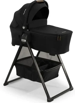 Nuna SWIV & TRIV Series Bassinet + Stand - Caviar