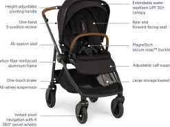 Nuna SWIV Lightweight Stroller - Caviar