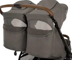 Nuna TRVL dubl Lightweight Side by Side Double Stroller - Granite