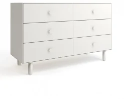Oeuf 6 Drawer Dresser - Fawn - White