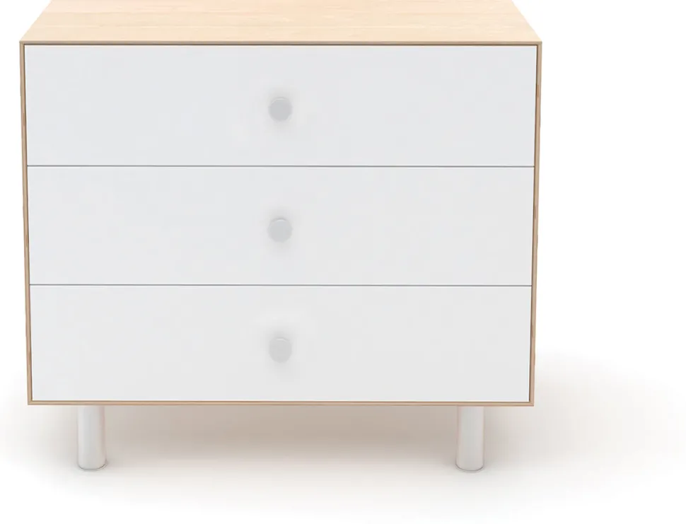 Oeuf 3 Drawer Dresser - Fawn - White/Birch
