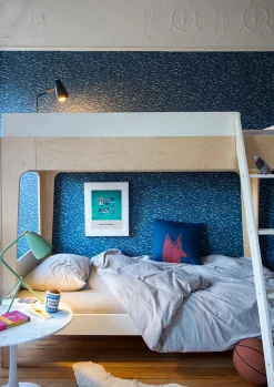 Oeuf Perch Bunk Bed - Twin Size - White/Birch
