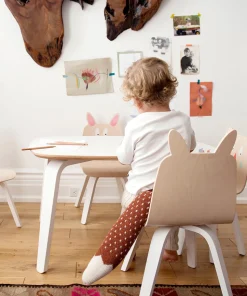 Oeuf Rabbit Play Chair (Set of 2) - White/Walnut