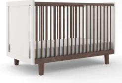 Oeuf Rhea Crib - White/Walnut