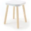 Oeuf Square Stool - White/Birch
