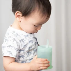 Olababy Training Cup with Lid + Straw - Lemon