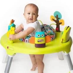 Oribel PortaPlay 4-in-1 Foldable Activity Center - Turn, Bounce, Play, Transform - Forest Friends