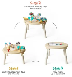 Oribel PortaPlay 4-in-1 Foldable Activity Center - Turn, Bounce, Play, Transform - Monsterland
