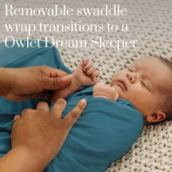 Owlet Dream Sleeper with Swaddle - Deep Sea Green (0-3 months)
