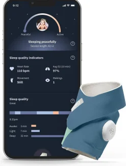 Owlet Dream Sock Smart Baby Monitor - Bedtime Blue
