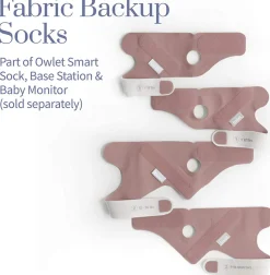 Owlet Fabric Accessory Sock Set for Smart Sock 3 - Dusty Rose