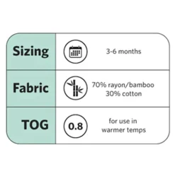Owlet Sleeper Wearable Blanket - White (3-6 months)