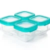 OXO Tot Baby Blocks Freezer Storage Containers, 6 Oz - Teal