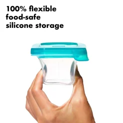 OXO Tot Silicone Freezer Storage Containers, 4 oz - Teal
