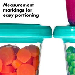 OXO Tot Silicone Freezer Storage Containers, 4 oz - Teal