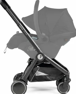 Peg Perego City Loop Chassis + Primo Viaggio Lounge Infant Car Seat Bundle - Black / True Black